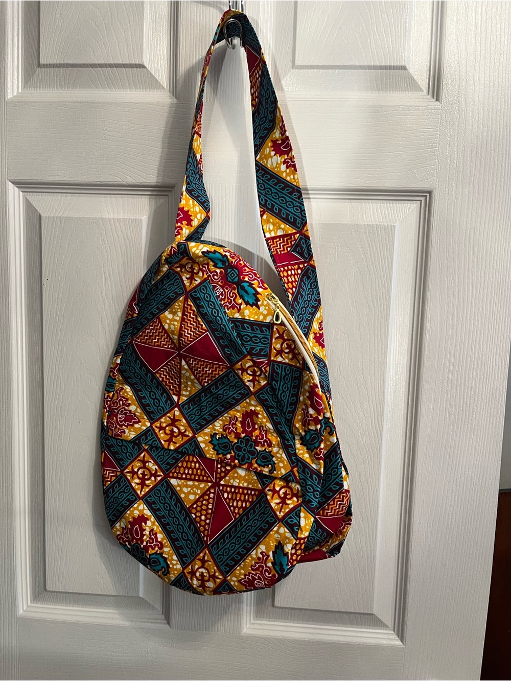 Patterned Teardrop Sling Bag - Multicolor